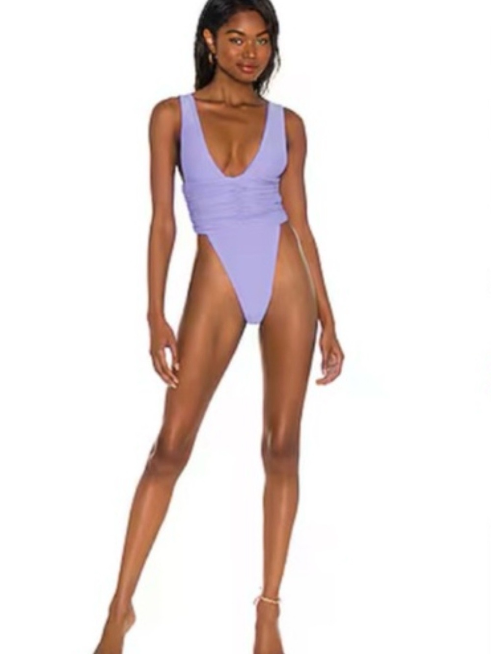 THE ECHO One-Piece Swim PURPLE Scoop High-Cut **COLOR SOLD OUT EVERYWHERE!**